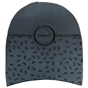 Birds Design Rubber Heels 7.0mm, Size 3. 31/4 Black