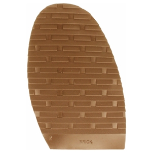 Brick Design Stick On Soles 3.0mm Size 2 Ladies Caramel