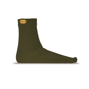Vibram Five Toe Socks Wool Blend Crew Size 34-37 UK 3-4 Military Green