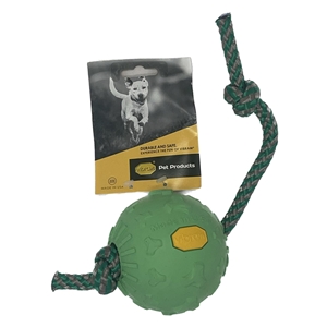 Vibram K9 Dog Toy - Ball on Rope - Green
