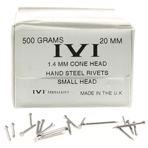 IVI 1.4mm Large Head Rivets - 20mm (3/4 Inch)