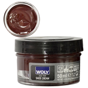 Woly Shoe Cream Jar 50ml Red Brown 014