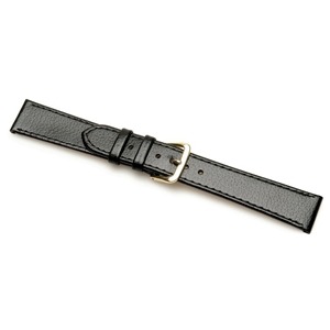 Birch Leather Watchstraps Buffalo Grain Black 8mm Code C