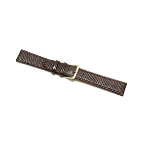 Birch Leather Watchstraps Lizard Grain Brown 14mm Code C