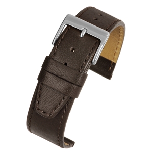 Brown Calf Watch Strap Matt Finish With a Stitched Edge 8mm