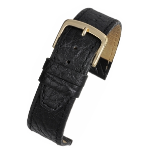 Black Watch Strap Vegetable Tanned Leather With a Stitched Edge 14mm