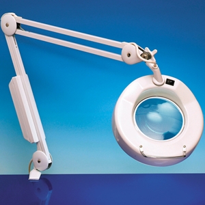 Round Magnifier Bench Lamp