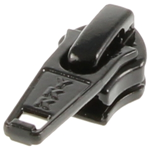 YKK No 5 Enamelled Sliders For Nylon Zipping. Black