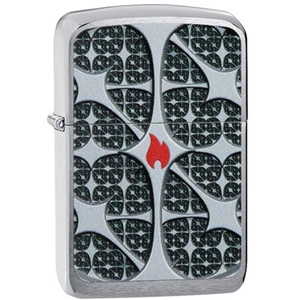 Zippo Lighter, Silver Texture Design