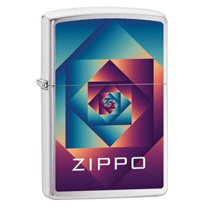 Zippo Lighter, Brushed Chrome Zippo Design