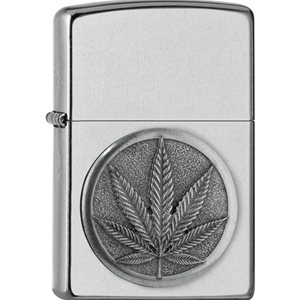 Zippo Lighter Emblem Special Order, Cannabis Leaf Logo