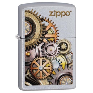 Zippo Lighter, Metallic Gears Design