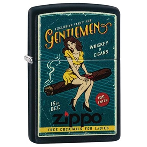 Zippo Lighter, Cigar Girl Design