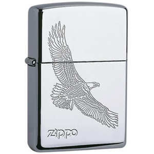 Zippo Lighter, Eagle-Chrome