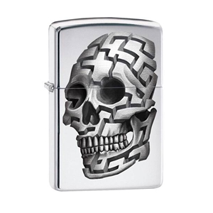 Zippo Lighter, 3D Skull