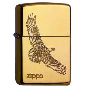 Zippo Lighter, Eagle-Brass