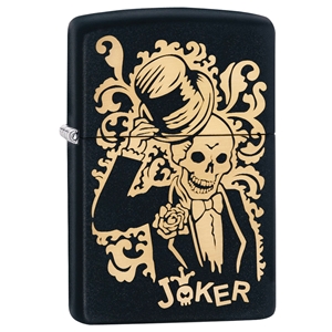Zippo Lighter Black Matte Joker