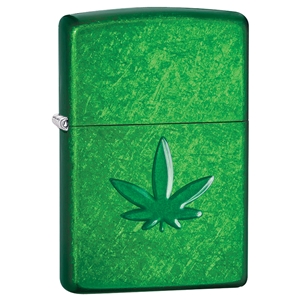 Zippo Lighter Meadow, Marijuana Leaf