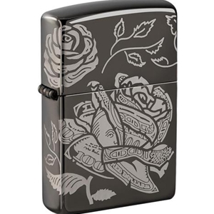 Zippo Lighter Black Ice, Laser 360°, Currency