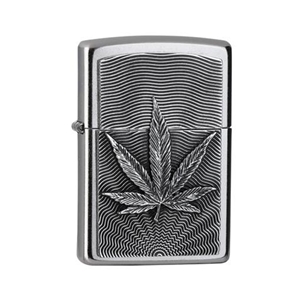 Zippo Lighter, Hemp Leaf Emblem