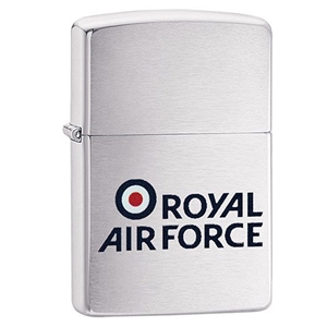 Zippo Lighter Brushed Chrome Royal Air Force, Logo