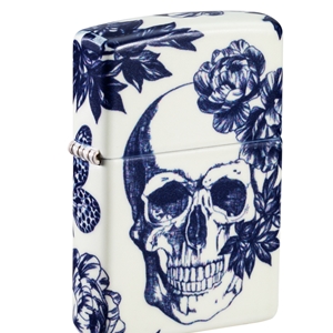 Zippo Lighter Floral Skull Design (46037)