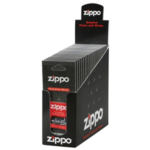 Zippo Wicks In Counter Display Box Of 24 (Individual Carded)