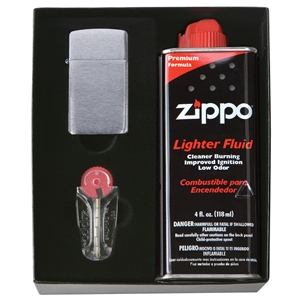 Zippo Slim Lighter Gift Kit 50S Includes 6 Flint Dispenser