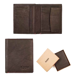 Zippo Leather, Vertical Wallet Mocca, 2005121