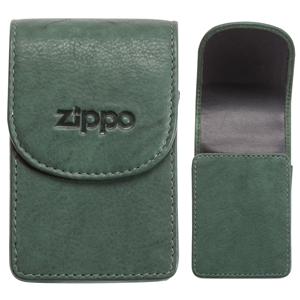 Zippo Leather Cigarette Case, Green (Holds A Standard Pack Of 20 Cigarettes)