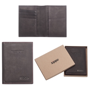 Zippo Leather Passport Holder, Mocha (10 X 14  X 1cm)